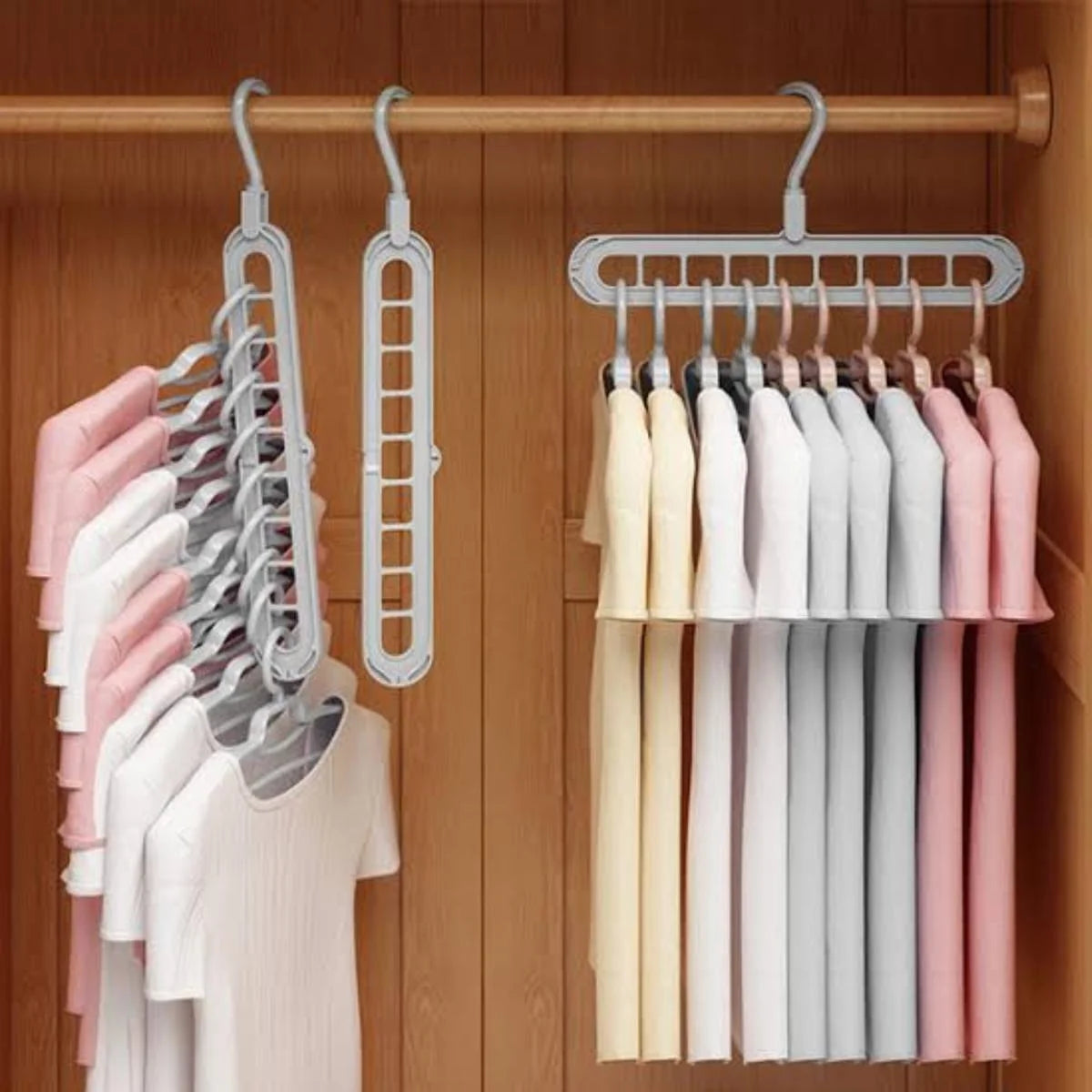 9 Holes 360 Degree Rotatable Space Saving Hanger