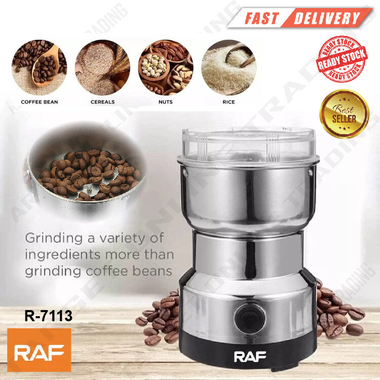 Mini Electric Grinder 4 Blades Stainless Steel - Free Mashroom Light