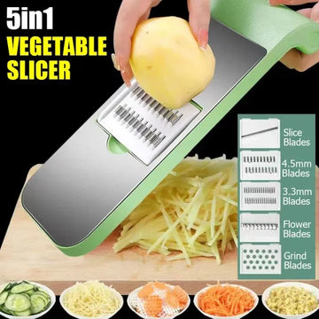 5 In 1 Stainless Steel Vegetable Cutter