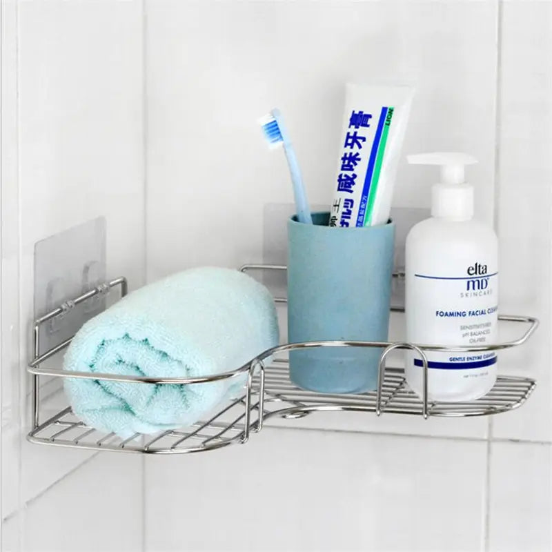 Bathroom Corner Rack Self-Adhesive